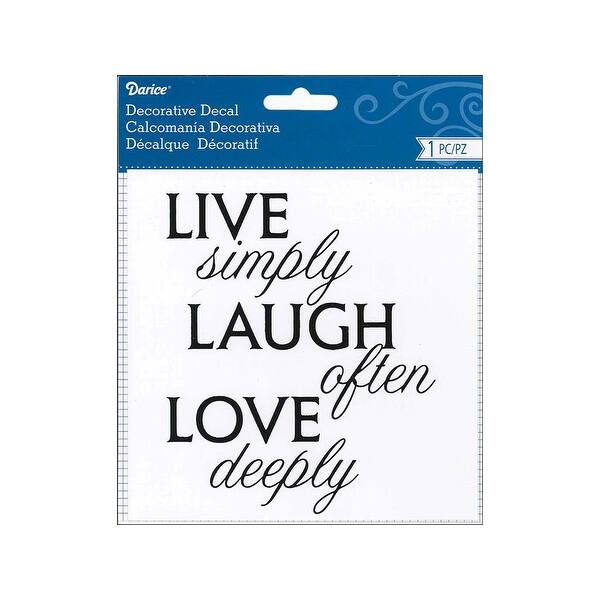 Shop Ws1001 Darice Word Decal 6x6 Live Simply Love Laugh Overstock 29522313