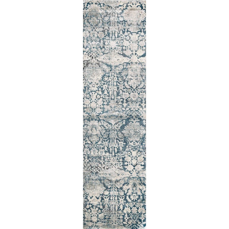 Carson Carrington Hartvien Distressed Boho Trends Rug - 2'2" x 7'6" Runner - Teal