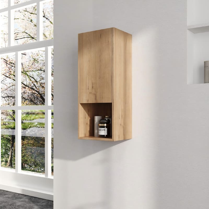 Malwee 12"/24"/36" Wall Cabinet, Wall Mounted Home Storage Cabinet, Bathroom Medicine Cabinet with Soft Close Door and Shelf - 11.8"×9.8"×29.5"