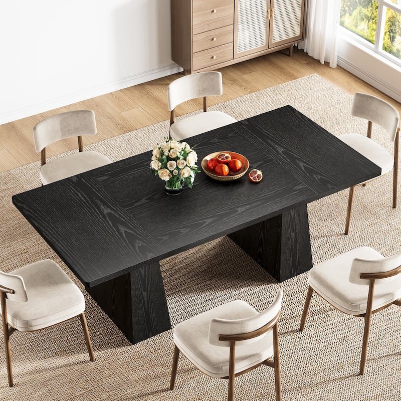 63-inch Rustic Wooden Dining Table for 4