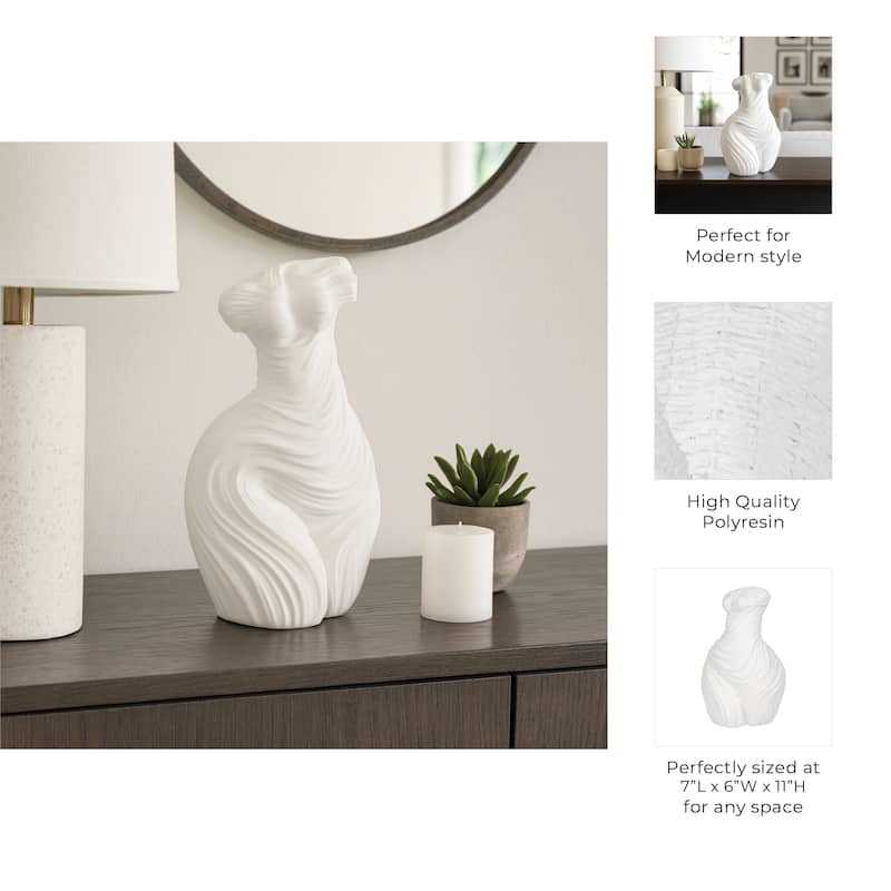 Abstract Female Torso Sculpture in Resin - Decorative Objects for Home Decor