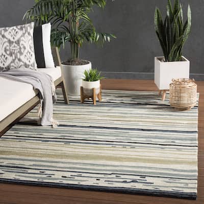 Sketchy Lines Indoor and Outdoor Abstract Area Rug