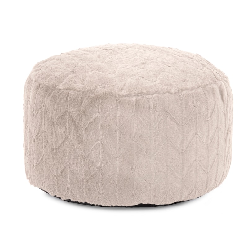 Allan Andrews Foot Pouf Angora Natural - Angora Natural