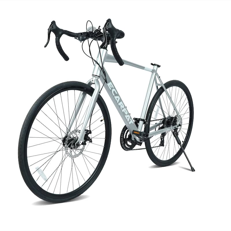 28" Road Bike, Lightweight Aluminum Frame, Disc Brakes, 16-Speed, Fast Acceleration for Men and Women, for High-Intensity Riding