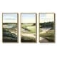 preview thumbnail 2 of 18, Designart "Golf Course In The Summer" Landscape Golf Course Framed Canvas Art Print - 3 Panels