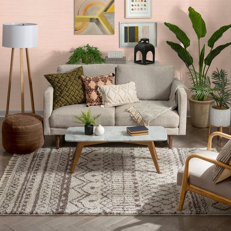 Well Woven Cabana Lyle Modern Tribal Shag Area Rug