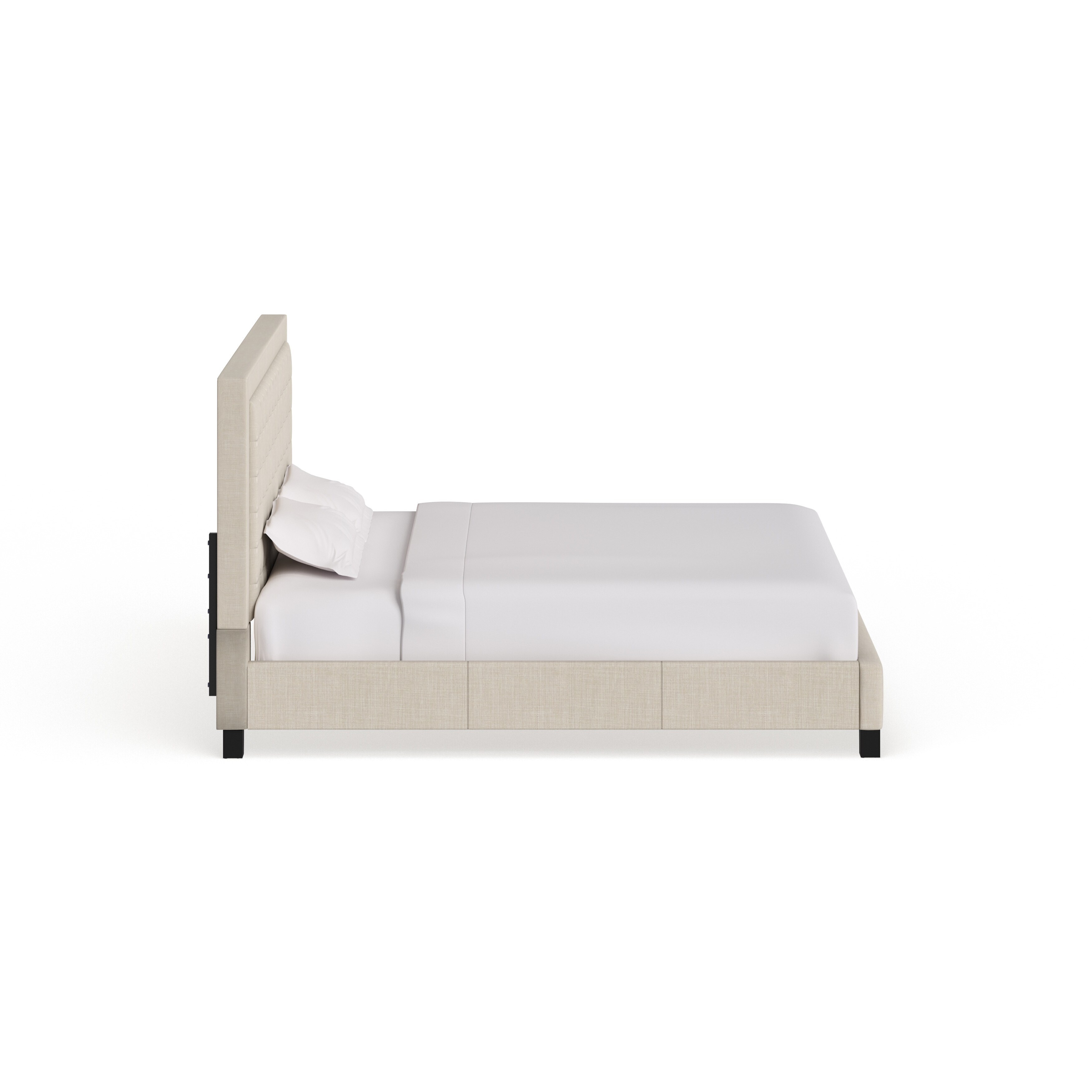 Bellevista Square Button Tufted Upholstered Bed With Footboard By Inspire Q Bold Overstock 9391735