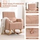preview thumbnail 11 of 46, HOMYKA 27.95” Rocking Chair, Teddy Velvet Fabric with Pillow and Ottoman