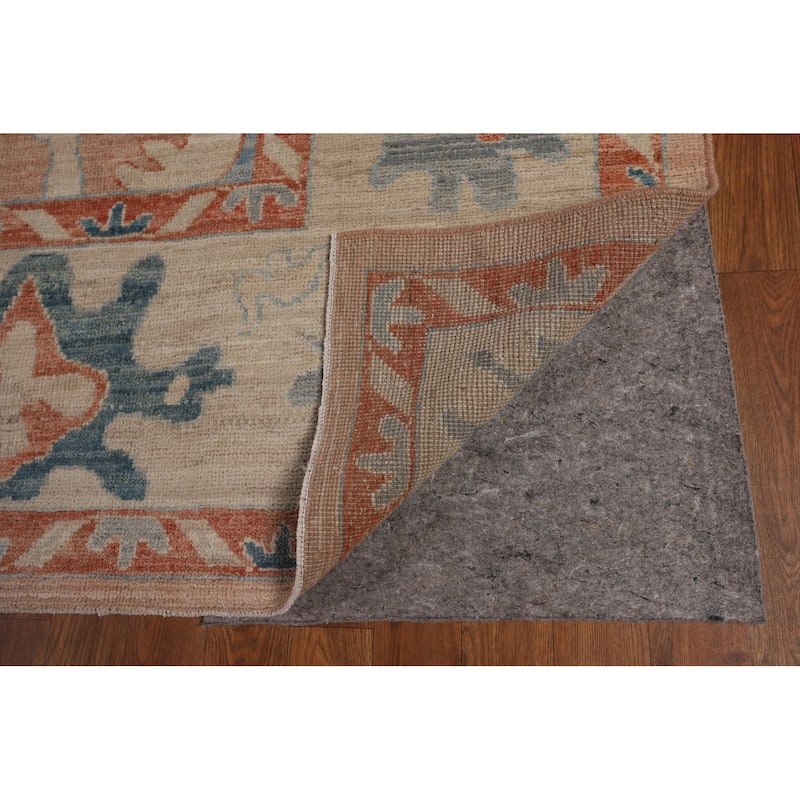 Oushak Turkish Area Rug Handmade Pink Vegetable Dye Wool Carpet - 9'2"x 11'8"