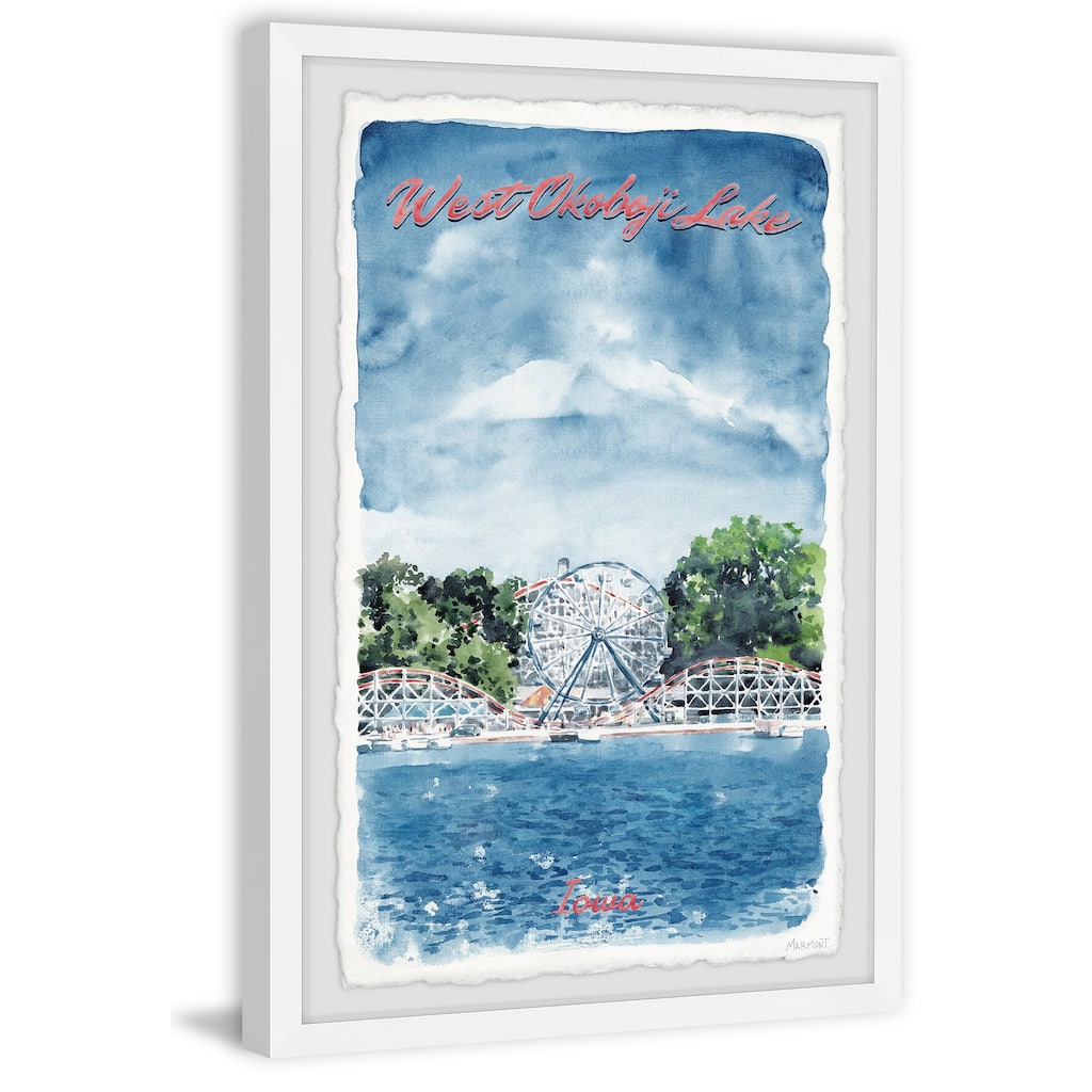 'West Okoboji Lake' Framed Painting Print