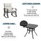 preview thumbnail 13 of 14, COSIEST 3-piece Outdoor Rocking Chair Chat Set with Side Table