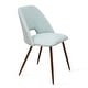 Upholstered Modern Cutout Back Dining Chair with Walnut Leg（Set of 4 ...