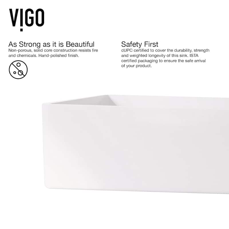VIGO Magnolia 21"L x 14"W MatteStone Vessel Sink and Ruxton 12"H Faucet Set