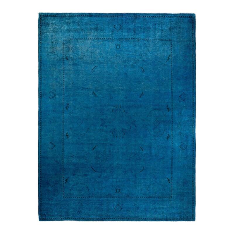 Vibrance, One-of-a-Kind Hand-Knotted Area Rug - Blue, 9' 2" x 12' 0" - 9' 2" x 12' 0"