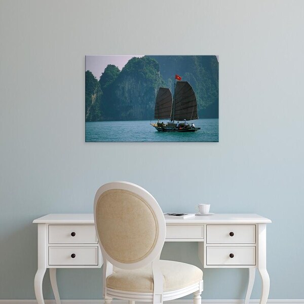 Easy Art Prints Keren Su's 'Ha Long Bay Junk Sailing' Premium Canvas Art