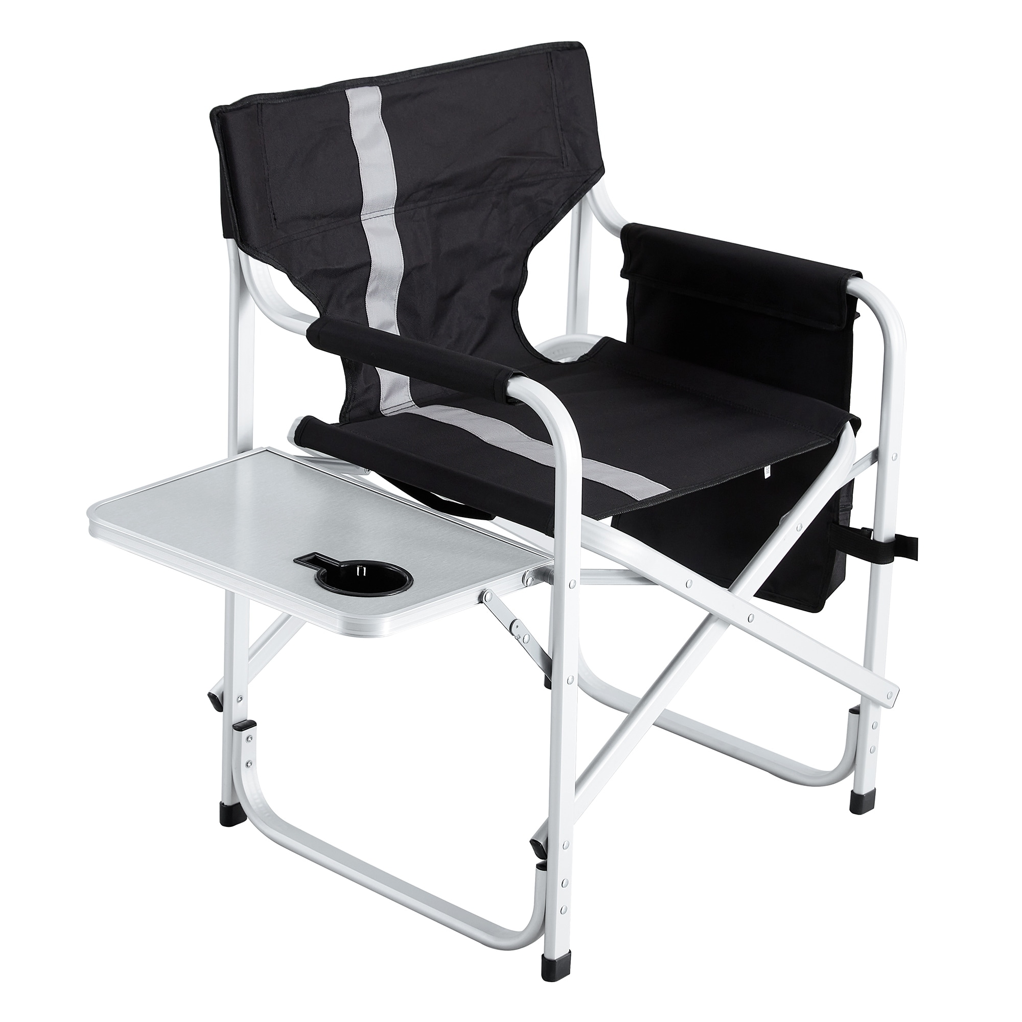 2 Piece Padded Folding Outdoor Camping Chair with Side Table