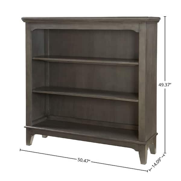 Taylor 50" Wide Farmhouse Bookcase, Dusk Gray