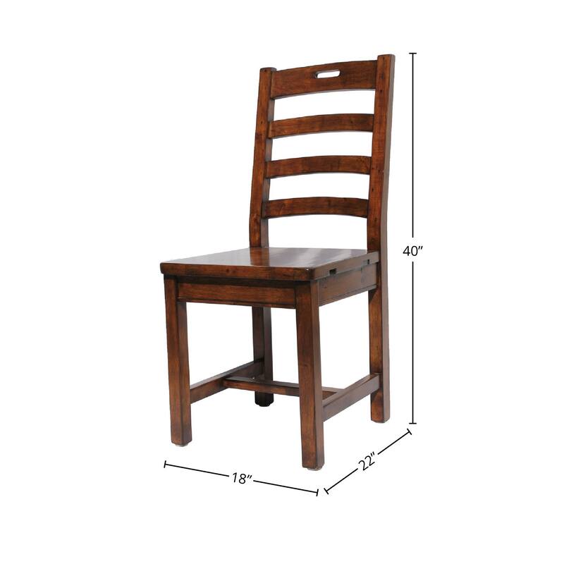 Dexter Reclaimed Pine Hand-Hole Chair (Set of 2)