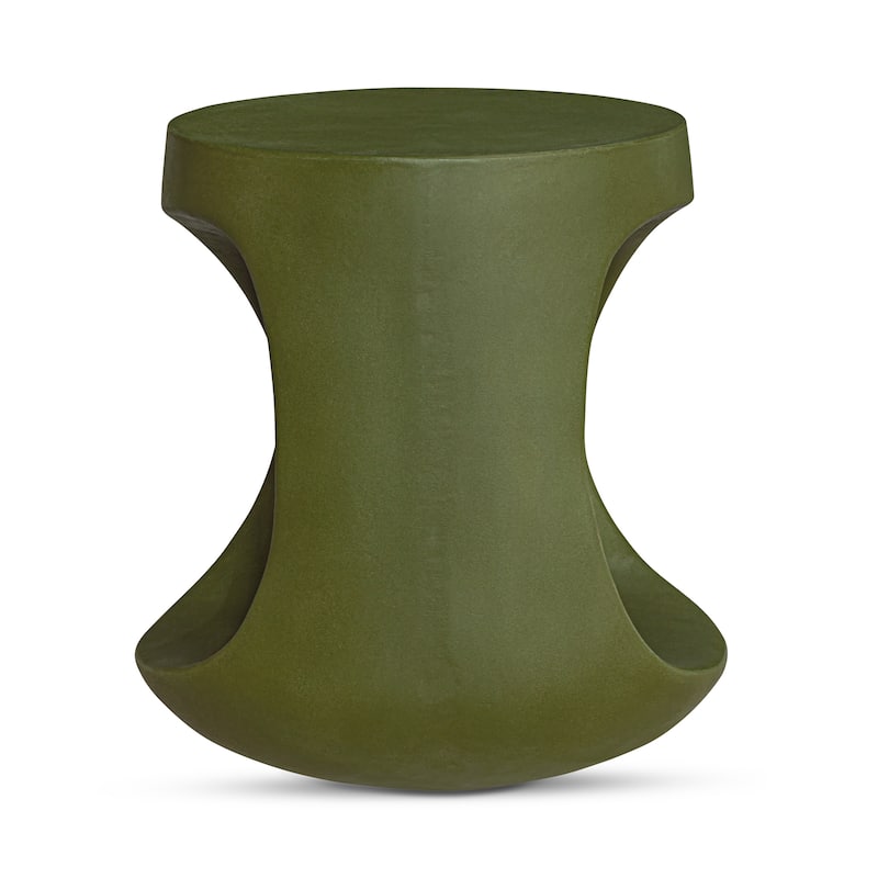 Aurelle Home Roscoe Modern Tall Geometric Concrete Stool