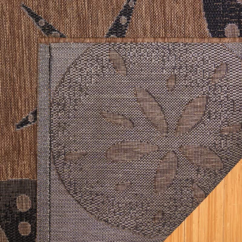 Gertmenian Paseo Starfish Havana Brown Casual Nautical Indoor/ Outdoor Area Rug