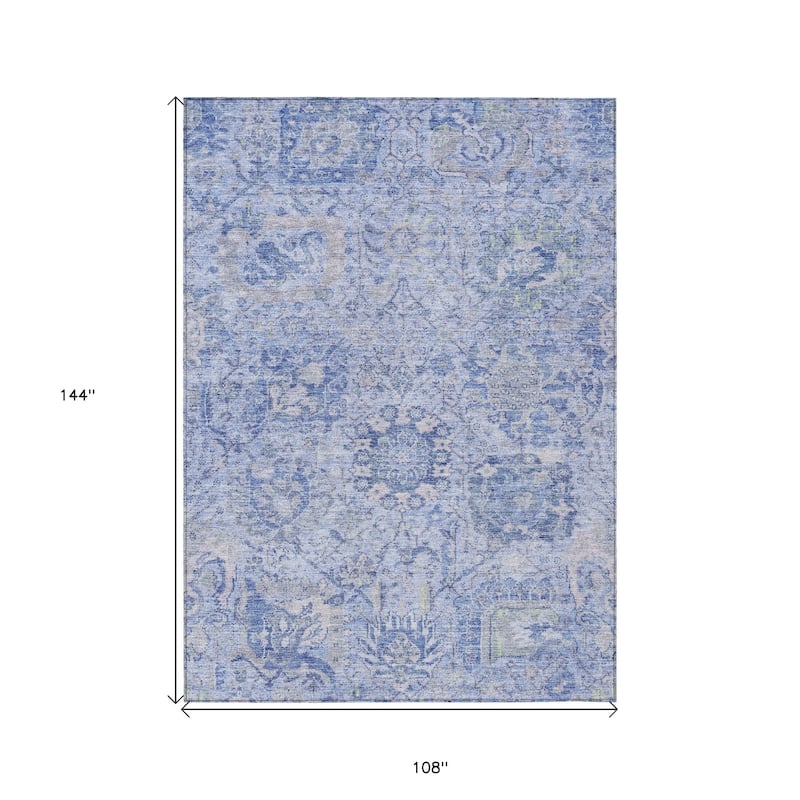 HomeRoots Damask Traditional Rectangle Outdoor Rug