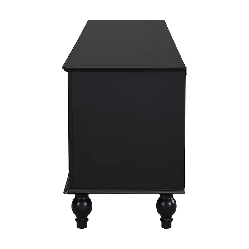 70.9''TV Stand for TVs up to 80 InchesOpen Compartment,TV Storage Cabinet with 2 Drawers,2 Cabinets and 5 Solid Legs