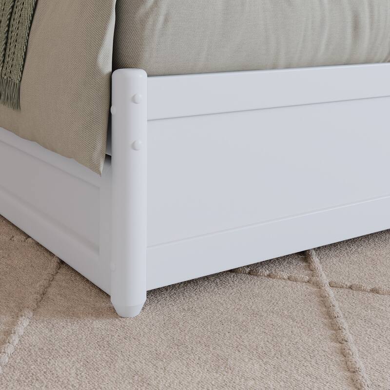 Lucia Platform Bed with Panel Footboard and Twin Trundle