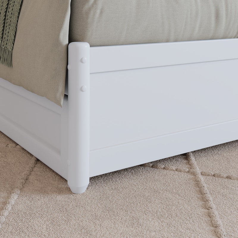 Lucia Platform Bed with Panel Footboard and Twin XL Trundle