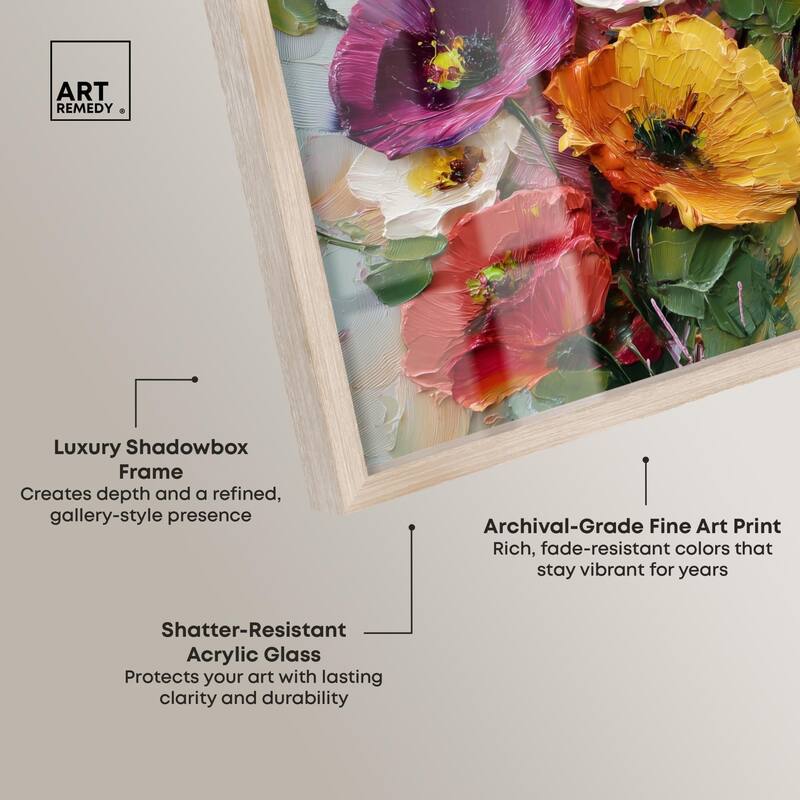 Floral Texture II Shadowbox by Art Remedy