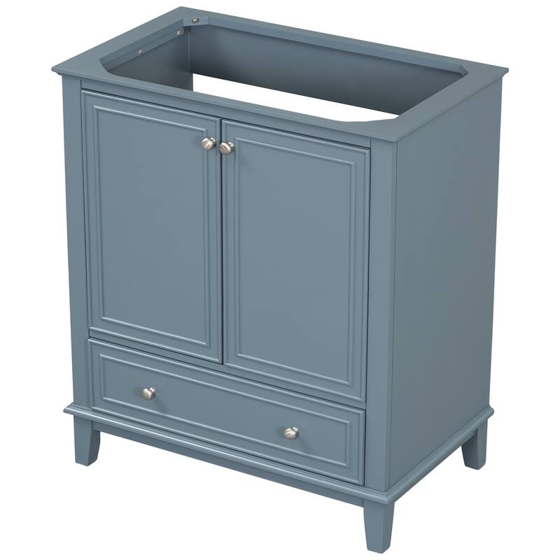 30" Bathroom Vanity without Sink, Base Only,Multi-functional Bathroom Cabinet with Doors and Drawer,Solid Frame and MDF Board