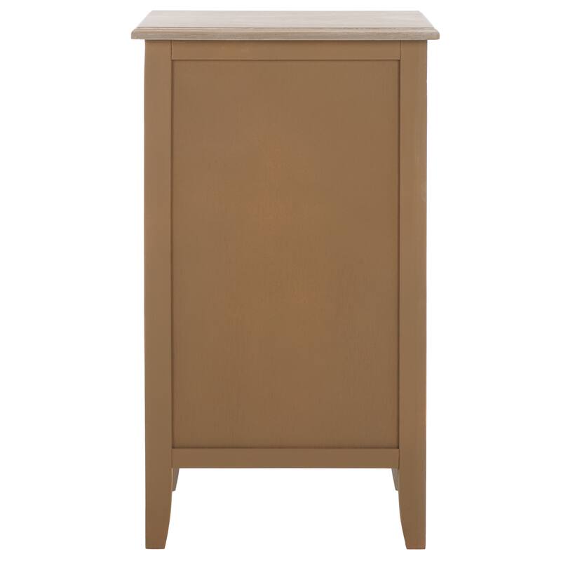 SAFAVIEH Helma Distressed Black Drawer Storage Side Table - 15" x 11.8" x 27.6" - 15Wx12Dx26H
