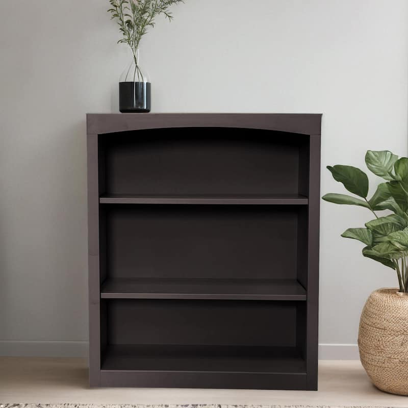Arch+Haven Unfinished Solid Pine Bookcase - 30x36 Solid Black