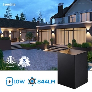 LED Square Up Down Wall Light Outdoor, CRI90+, 3000K Warm White - Bed ...
