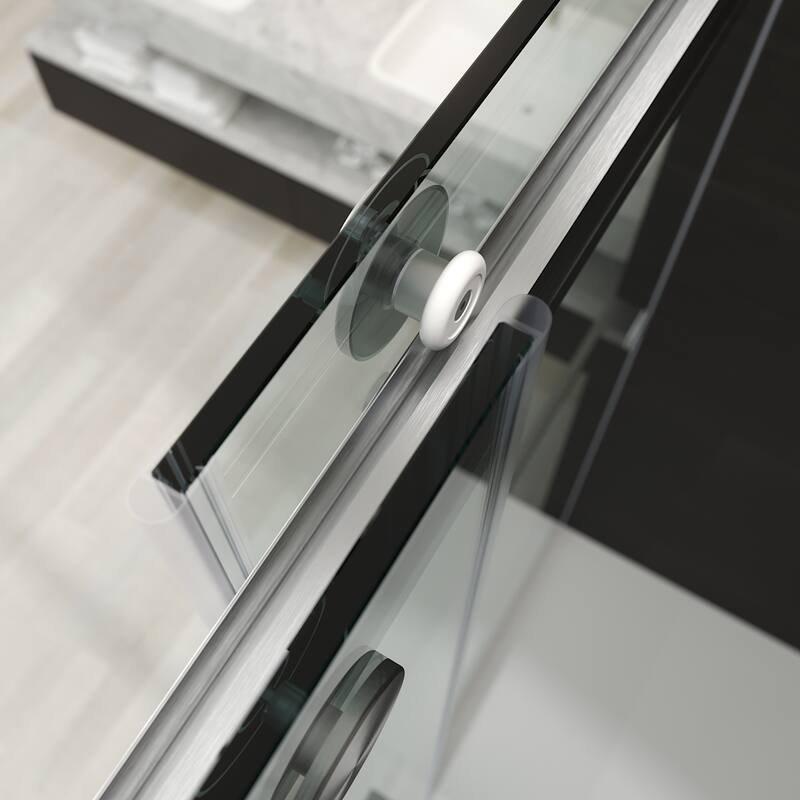 Elegant Frameless Sliding Shower Doors Stainless Steel