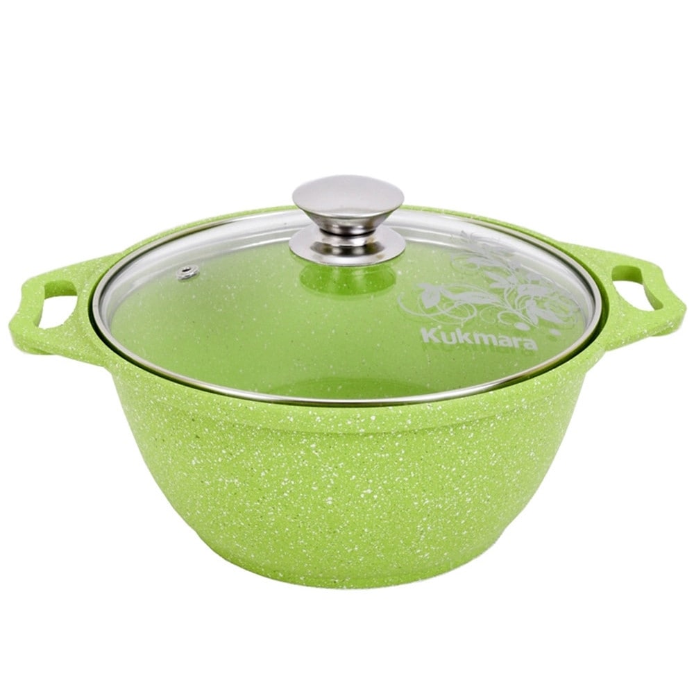 Buy Kukmara Granit Ultra, D = 26 cm frying pan, glass cover, non-stick  coating Online, Price - $89.07