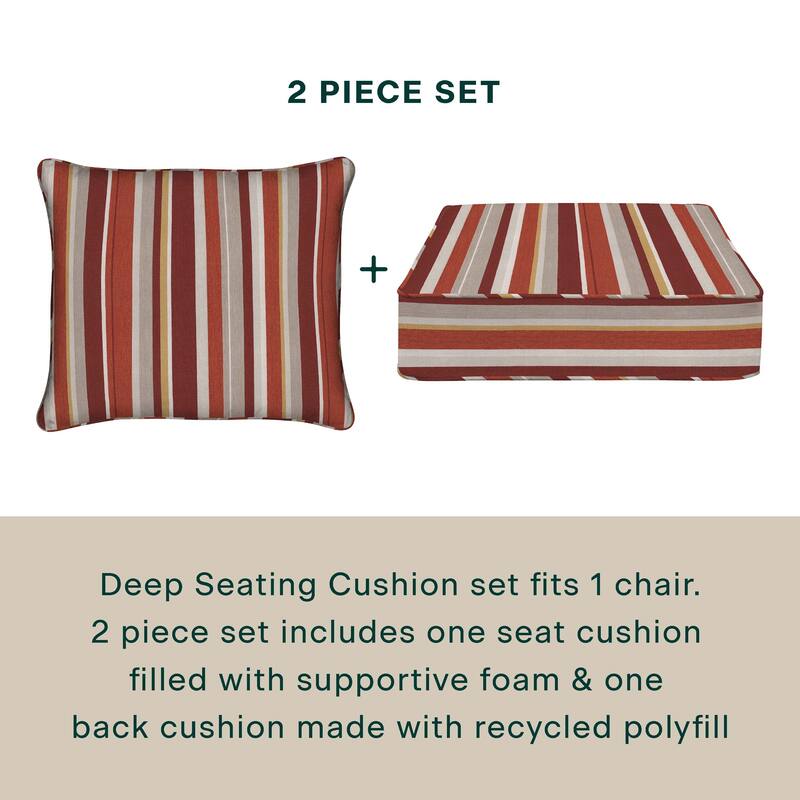 Outdoor Deep Seating Lounge Chair Cushion