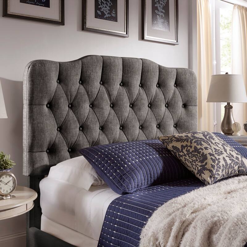 Ginny Adjustable Diamond-tufted Camel Back Bed by iNSPIRE Q Classic