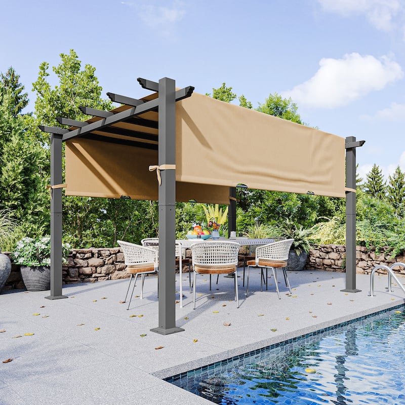 10'x12' Outdoor Retractable Pergola