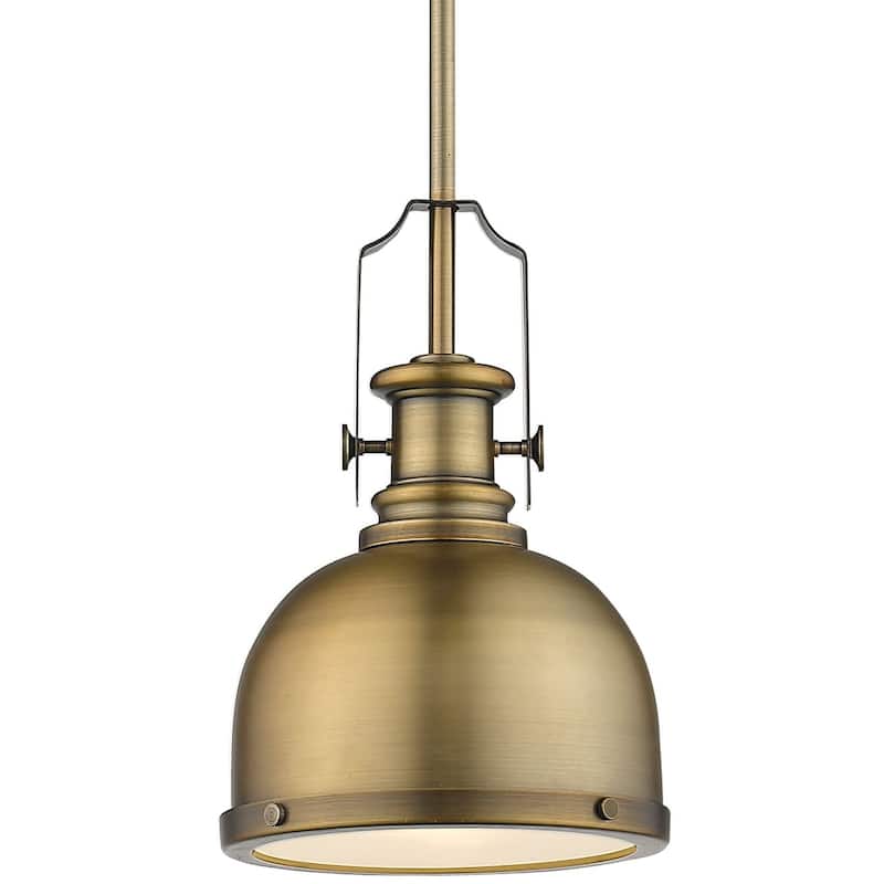 Bellevue Agnes 8" Wide Mini Pendant - Heritage Brass
