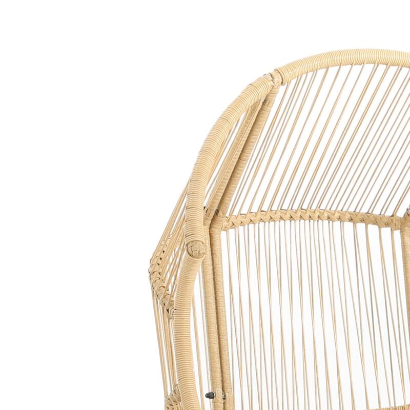 Palos Outdoor Wicker Glider Chair - Light Brown (Excluding the table)