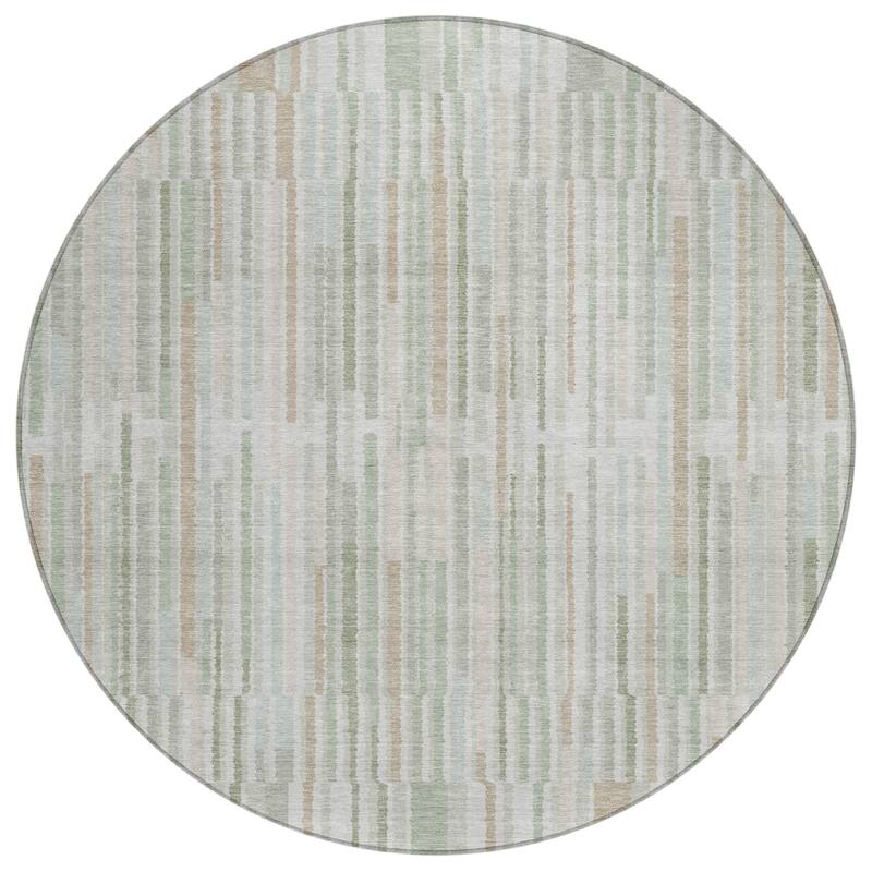 HomeRoots Striped Transitional Rectangle Outdoor Rug