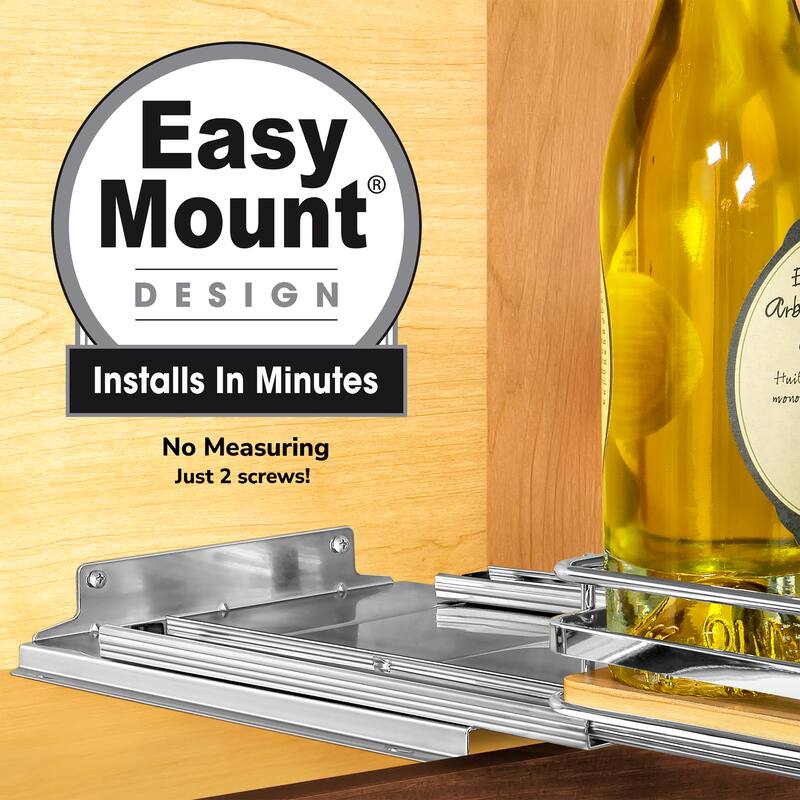 LYNK PROFESSIONAL® Élite™ Pull Out Spice Rack Organizer for Cabinet - 10-1/4 inch Wide - Lifetime Ltd Warranty, Wood