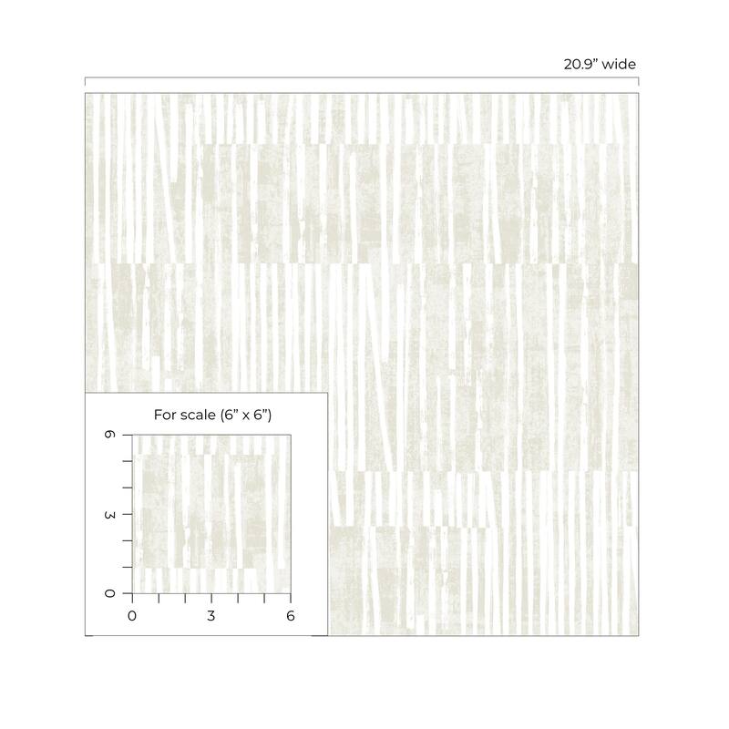 Seabrook Designs Serapha Lines Non-Woven Unpasted Wallpaper