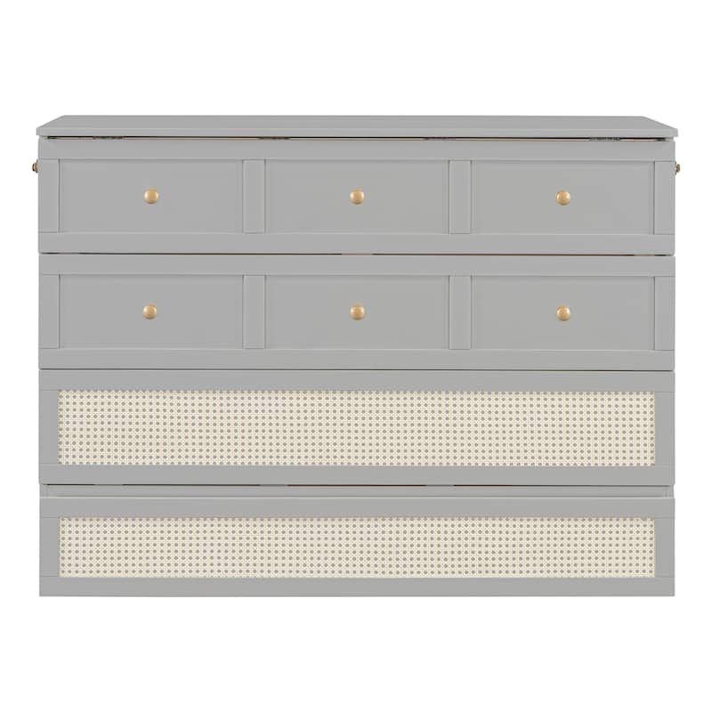 Full Size Murphy Bed with Large Drawers