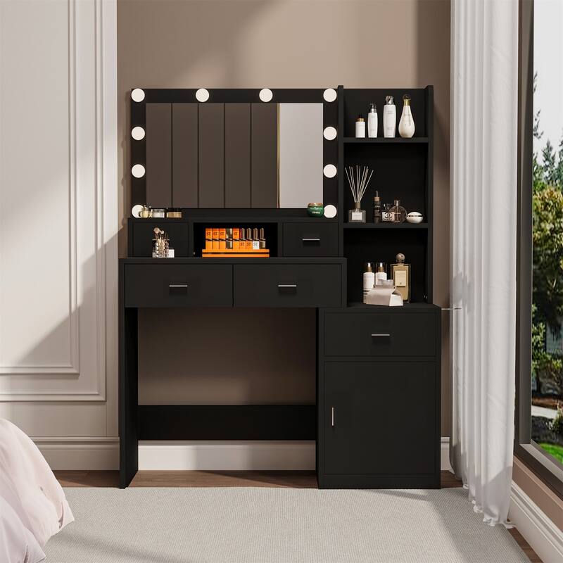 Newly Designed Smart Mirror Dressing Table - Black
