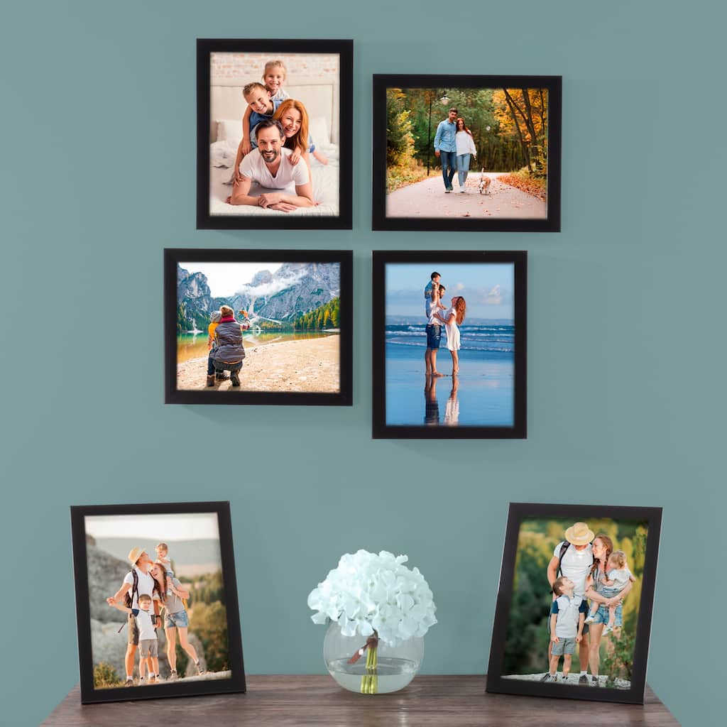 Lavish Home Picture Frames - 6 Pack, Black
