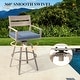 preview thumbnail 16 of 44, Outdoor Aluminum Swivel Patio Bar Stools with Sunbrella Fabric Cushion