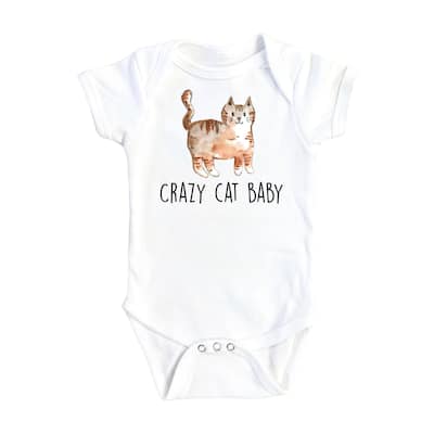Crazy Cat Baby - Baby Boy Girl Clothes Infant Bodysuit Funny Cute Newborn