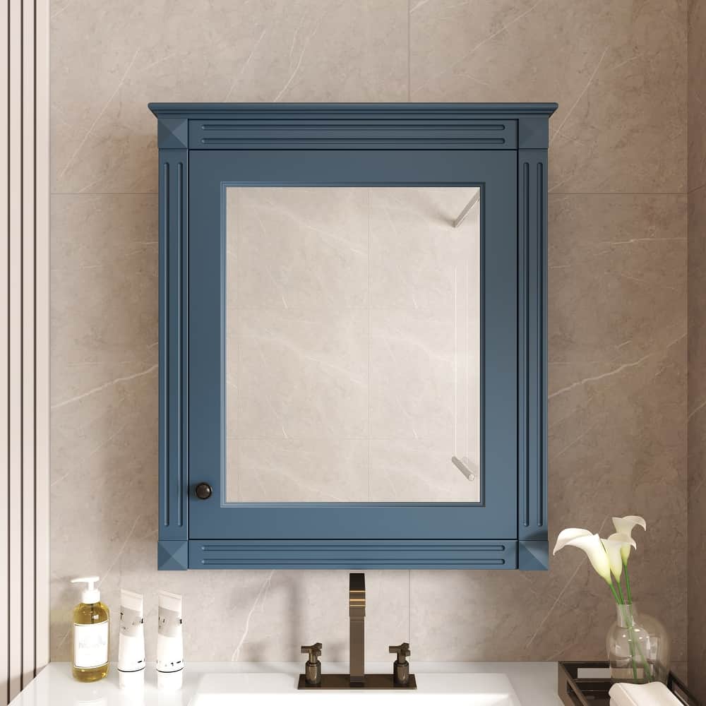 24'' x 27'' Wall Mounted Bathroom Storage Cabinet with Mirror