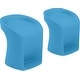 preview thumbnail 10 of 10, Ledge Lounger In Pool Barstools, Outdoor Patio, 22" Height - Set of 2 Light Blue